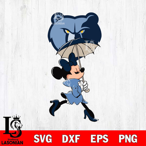 Memphis Grizzlies Fancy Minnie Svg Eps Dxf Png File, Digital Download, Instant Download