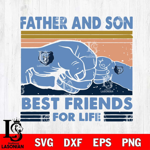 Memphis Grizzlies Father And Son Best Friends For Life Svg Eps Dxf Png File, Digital Download, Instant Download