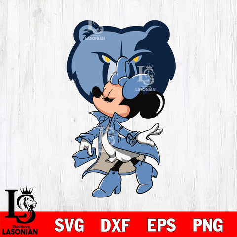 Memphis Grizzlies Glamorous Minnie Svg Eps Dxf Png File, Digital Download, Instant Download