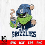 Memphis Grizzlies Grinch Cofffe Hoodie Cut Files Cricut, Svg Dxf Eps Png file , Silhouette