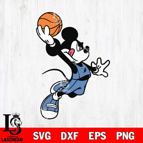 Memphis Grizzlies Mickey NBA basketball Svg Eps Dxf Png File, Digital Download, Instant Download