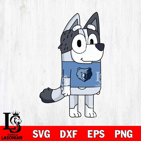 Memphis Grizzlies Muffin Bluey sport Svg Eps Dxf Png File, Digital Download, Instant Download