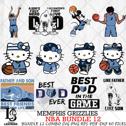 Memphis Grizzlies NBA Bundle 12 Svg Eps Dxf Png File, Digital Download, Instant Download