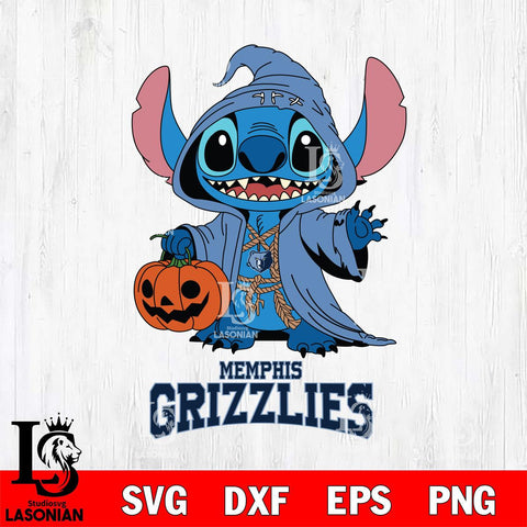 Memphis Grizzlies Stitch Horror Svg Eps Dxf Png File, NBA svg, Digital Download, Instant Download