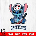 Memphis Grizzlies Stitch Jason Voorhees Svg Eps Dxf Png File, NBA svg, Digital Download, Instant Download