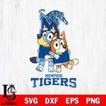 Memphis Tigers Bluey & Bingo 3 Svg Eps Dxf Png File, NCAA svg, Digital Download, Instant Download