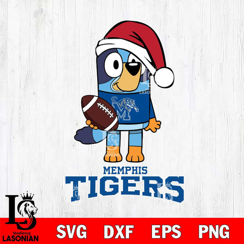 Memphis Tigers Bluey Christmas Svg Eps Dxf Png File, Digital Download