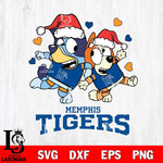 Memphis Tigers Bluey Christmas NFL Svg Eps Dxf Png File, Digital Download