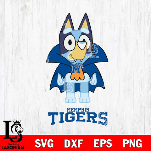 Memphis Tigers Bluey Dracula Halloween Svg Eps Dxf Png File, Digital Download, Instant Download