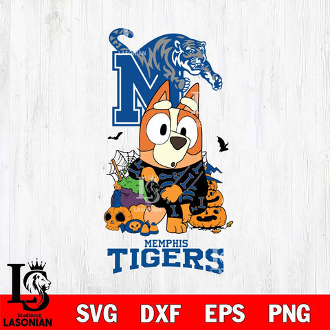 Memphis Tigers Bluey Halloween NCAA Svg Eps Dxf Png File, Digital Download, Instant Download