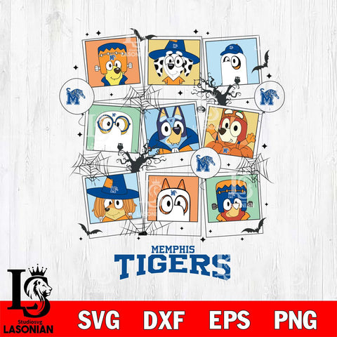 Memphis Tigers Bluey Halloween Sport Svg Eps Dxf Png File, Digital Download, Instant Download