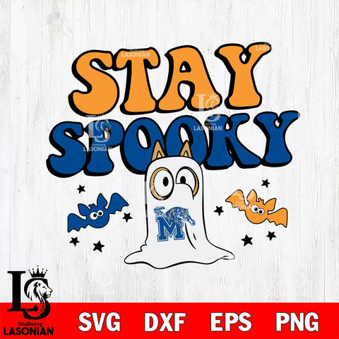 Memphis Tigers Bluey Halloween Stay Spooky Svg Eps Dxf Png File, Digital Download, Instant Download