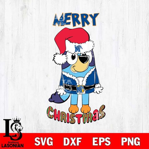 Memphis Tigers Bluey Merry Christmas Bluey Santa Claus Svg Eps Dxf Png File, Digital Download