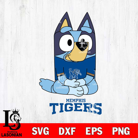 Memphis Tigers Bluey Styles Football Svg Eps Dxf Png File,NCAA Svg Files,Bluey svg ,Digital Download ,Instant Download, Cricut File