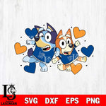 Memphis Tigers Bluey heart Svg Eps Dxf Png File, Digital Download, Instant Download