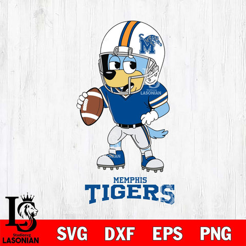 Memphis Tigers Bluey rugby Svg Eps Dxf Png File, Digital Download ,Instant Download, Cricut File