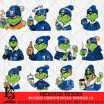 Memphis Tigers Boujee Grinch NCAA Bundle 12 SVG Eps Dxf Png File, Digital Download, Instant Download