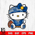 Memphis Tigers Cute Hello Kitty Football 12 Svg Eps Dxf Png File, NCAA svg, Digital Download, Instant Download