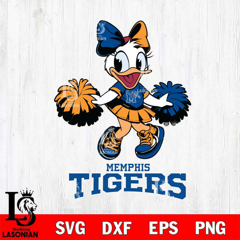 Memphis Tigers Daisy Duck Cheerleader Disney, Svg Eps Dxf Png File, Digital Download