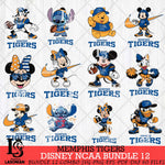 Memphis Tigers Disney NCAA Bundle Svg PNG 12 Svg Eps Dxf Png File, Digital Download