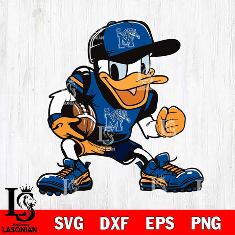 Memphis Tigers Donal Duck Svg Eps Dxf Png File, NCAA svg, Digital Download, Instant Download