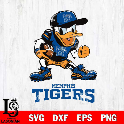 Memphis Tigers Donal Duck Disney, Svg Eps Dxf Png File, Digital Download