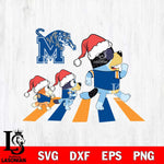 Memphis Tigers Family Bluey Walking Christmas Svg Eps Dxf Png File, Digital Download, Instant Download