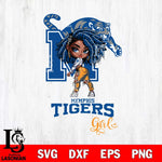 Memphis Tigers Fan Girl Svg Eps Dxf Png File, Digital Download, Instant Download