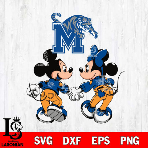 Memphis Tigers Fan Minnie And Mickey Love Svg Eps Dxf Png File, Digital Download, Instant Download