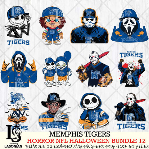 Memphis Tigers Halloween Bundle 12 SVG Svg Eps Dxf Png File, NCAA bundle svg, Digital Download, Instant Download