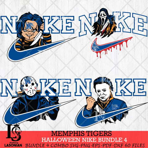 Memphis Tigers Halloween Nike NCAA Bundle 4 Svg Eps Dxf Png File, Digital Download, Instant Download