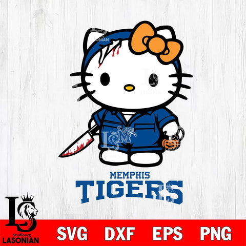 Memphis Tigers Hello Kitty Horror 5 Svg Eps Dxf Png File, Digital Download