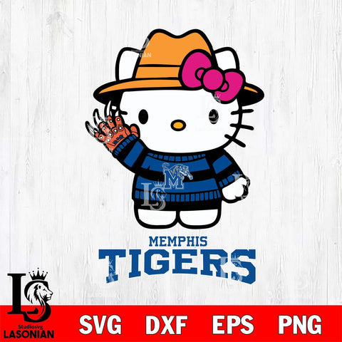 Memphis Tigers Hello Kitty Horror 6 Svg Eps Dxf Png File, Digital Download