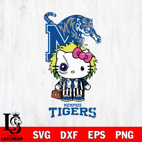 Memphis Tigers Hello Kitty Horror 8 Svg Eps Dxf Png File, Digital Download