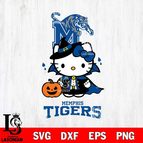 Memphis Tigers Hello Kitty Horror 9 Svg Eps Dxf Png File, Digital Download