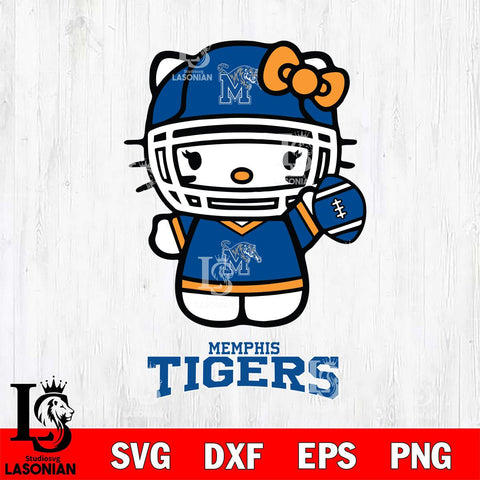 Memphis Tigers Hello Kitty NCAA 1 Svg Eps Dxf Png File, Digital Download, Instant Download