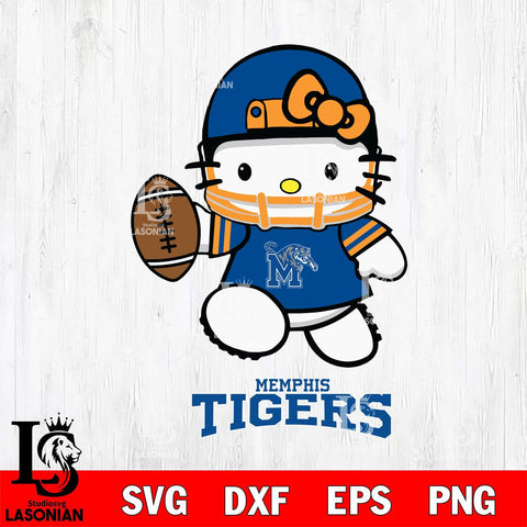 Memphis Tigers Hello Kitty NCAA 4 Svg Eps Dxf Png File, Digital Download, Instant Download