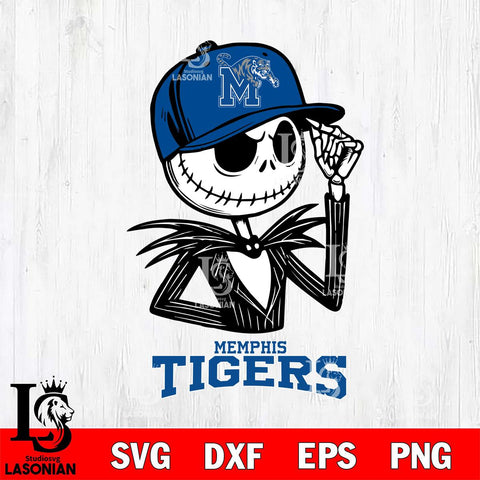 Memphis Tigers Jack Skellington 3 Halloween Svg Eps Dxf Png File, NCAA svg, Digital Download, Instant Download