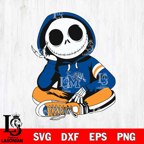 Memphis Tigers Jack Skellington halloween Svg Eps Dxf Png File, NCAA svg, Digital Download, Instant Download