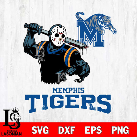 Memphis Tigers Jason Voorhees 5 Svg Eps Dxf Png File, Digital Download