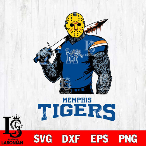 Memphis Tigers Jason Voorhees 7 Svg Eps Dxf Png File, Digital Download