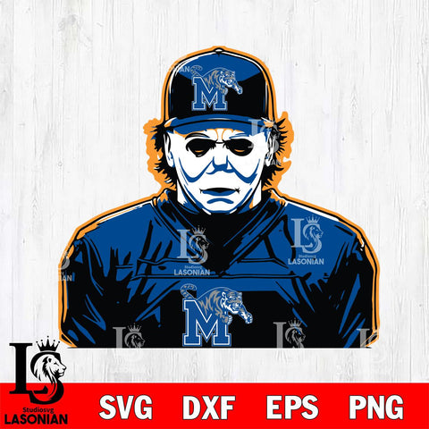 Memphis Tigers Michael Myers Horror Halloween Svg Eps Dxf Png File, NCAA svg, Digital Download, Instant Download