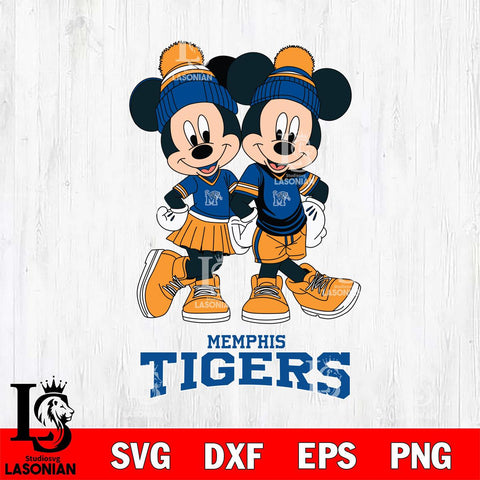 Memphis Tigers Mickey And Minnie Mouse Football Svg Eps Dxf Png File, NCAA svg , File Cut , Digital Download , Instant Download, Cut Svg Files