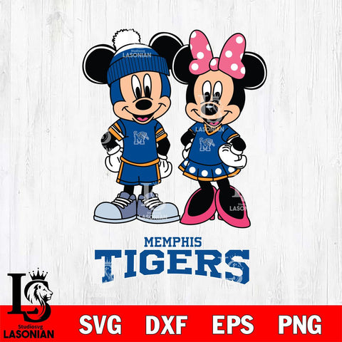 Memphis Tigers Mickey Minnie Mouse Pink Svg Eps Dxf Png File, NCAA svg , File Cut , Digital Download , Instant Download, Cut Svg Files