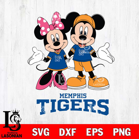 Memphis Tigers Mickey Minnie Mouse Sport Svg Eps Dxf Png File, NCAA svg , File Cut , Digital Download , Instant Download, Cut Svg Files