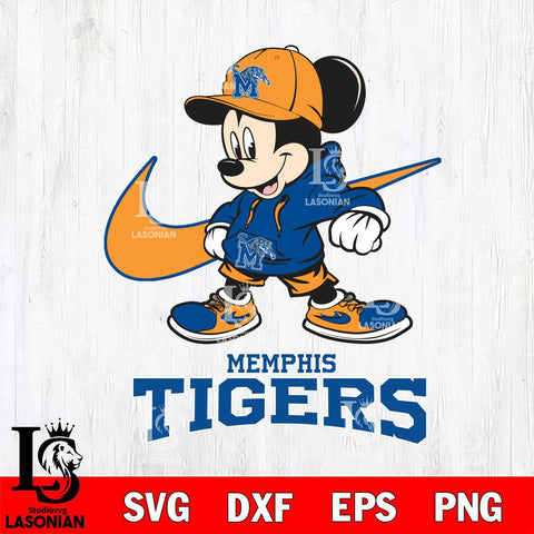 Memphis Tigers Mickey Mouse NIKE, Svg Eps Dxf Png File, Digital Download