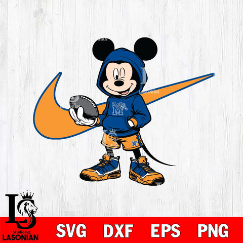 Memphis Tigers Mickey Wearing Hoodie Sport Svg Eps Dxf Png File, NCAA svg, Digital Download, Instant Download