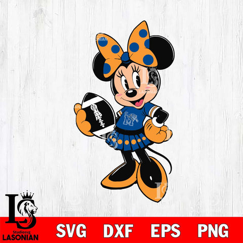 Memphis Tigers Minnie Mouse Svg Eps Dxf Png File, NCAA svg, Digital Download, Instant Download