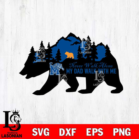 Memphis Tigers My Dad Walk With Me Svg Eps Dxf Png File, Digital Download, Instant Download