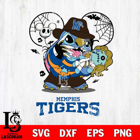 Memphis Tigers Stitch Freddy Krueger Halloween Svg Eps Dxf Png File, Digital Download, Instant Download